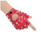 Model performance half-finger female rivet PUcosplay catwalk fashion punk Pili T stage singing nightclub gloves