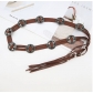 Retro ethnic style inlaid waist chain Indian tribal style tassel belt belt Bohemian black rope