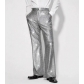 2025 European and American sequined plaid pants new evening performance casual pants mid-waist performance dress bottoms