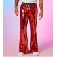 2025 Summer New European and American Sequin Silver Flared Trousers Stage Performance Casual Pants