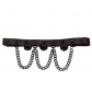Harajuku Gothic punk style fashion black bell chain leather leg ring foot ring personality versatile elastic garter