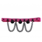 Harajuku Gothic punk style fashion black bell chain leather leg ring foot ring personality versatile elastic garter
