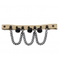 Harajuku Gothic punk style fashion black bell chain leather leg ring foot ring personality versatile elastic garter