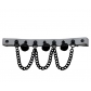 Harajuku Gothic punk style fashion black bell chain leather leg ring foot ring personality versatile elastic garter