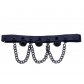 Harajuku Gothic punk style fashion black bell chain leather leg ring foot ring personality versatile elastic garter