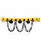Harajuku Gothic punk style fashion black bell chain leather leg ring foot ring personality versatile elastic garter