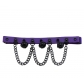 Harajuku Gothic punk style fashion black bell chain leather leg ring foot ring personality versatile elastic garter