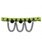 Harajuku Gothic punk style fashion black bell chain leather leg ring foot ring personality versatile elastic garter