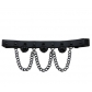 Harajuku Gothic punk style fashion black bell chain leather leg ring foot ring personality versatile elastic garter