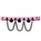 Harajuku Gothic punk style fashion black bell chain leather leg ring foot ring personality versatile elastic garter