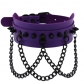 European and American Gothic exaggerated PU leather rivet collar necklace wild street shot black metal chain neck strap clavicle chain