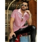 2025 Men's Lapel Sequined Short Sleeve Shirt European and American Disco Sparkling Party Style Shirt