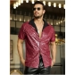 2025 Men's Lapel Sequined Short Sleeve Shirt European and American Disco Sparkling Party Style Shirt
