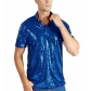 Men's T-shirt Vintage Disco Polo Men's Shirt 70s Carnival Costume Burning Man T-shirt