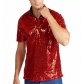 Men's T-shirt Vintage Disco Polo Men's Shirt 70s Carnival Costume Burning Man T-shirt