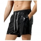 2025 European and American men's bright leather shorts men's casual three-color shorts men's beach casual pants