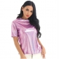European and American loose T-shirts for women 2025 summer new style solid color temperament bottoming shirt