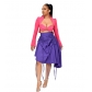 European and American women's new fashion trend casual solid color all-match high waist drawstring pleated irregular skirt