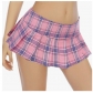 Plaid miniskirt sailor suit cheerleading performance a-line miniskirt high waist American style half-length pleated skirt