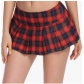 Plaid miniskirt sailor suit cheerleading performance a-line miniskirt high waist American style half-length pleated skirt