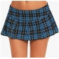 Plaid miniskirt sailor suit cheerleading performance a-line miniskirt high waist American style half-length pleated skirt
