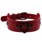 Jewelry European and American simple style PU leather bondage collar street dance nightclub sexy black love necklace neck collar