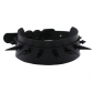 European and American punk style black nail spike bondage collar original anime street shot nightclub double PU leather necklace clavicle chain