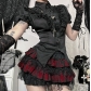 Dark Gothic style spider web pumpkin skirt 2025 new exquisite m*iu skirt