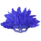 Halloween carnival cosplay party half face mask black peacock feather mask masquerade