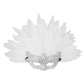 Halloween carnival cosplay party half face mask black peacock feather mask masquerade