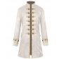 New Halloween Men's Coat Solid Color Fashion Steampunk Retro Stand Collar Uniform Performance