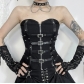 New summer European and American style sexy hot girl versatile fishbone tube top leather buckle vest for women