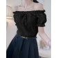 Renaissance Shirt Off The Shoulder Puff Sleeves Loose Fit Summer Tops Women