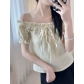 Renaissance Shirt Off The Shoulder Puff Sleeves Loose Fit Summer Tops Women