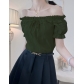 Renaissance Shirt Off The Shoulder Puff Sleeves Loose Fit Summer Tops Women