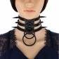 European and American Harajuku style rivet spike bondage collar collar personality exaggerated ring ring clavicle neck collar necklace