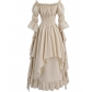 Medieval Halloween cos revival dress tied waist palace style long skirt European and American