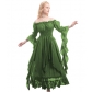 Medieval Halloween cos revival dress tied waist palace style long skirt European and American