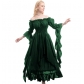 Medieval Halloween cos revival dress tied waist palace style long skirt European and American