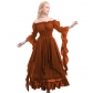 Medieval Halloween cos revival dress tied waist palace style long skirt European and American