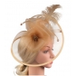 Hot sale mesh feather headdress bow versatile headband hair accessories pearl party performance head flower clip style