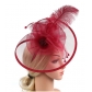 Hot sale mesh feather headdress bow versatile headband hair accessories pearl party performance head flower clip style