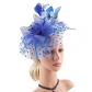 New bride butterfly headdress feather flower retro veil headdress hat ball horse racing festival headdress hair accessories