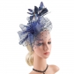 New bride butterfly headdress feather flower retro veil headdress hat ball horse racing festival headdress hair accessories