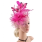 New bride butterfly headdress feather flower retro veil headdress hat ball horse racing festival headdress hair accessories