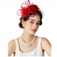Hot selling headband style mesh feather headdress retro elegant all-match headband hair accessories party performance head flower