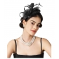 Hot selling headband style mesh feather headdress retro elegant all-match headband hair accessories party performance head flower