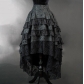 Original retro punk Y2K jacquard long skirt European and American dark Gothic style subculture heavy lace skirt for women