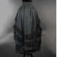 Original retro punk Y2K jacquard long skirt European and American dark Gothic style subculture heavy lace skirt for women