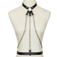 European and American jewelry Fashionable PU leather bondage collar waist chain Sexy hip-hop nightclub performance body chain